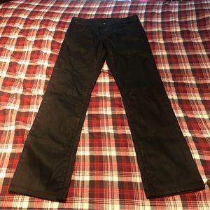 Men’s Cain & Abel black waxed jeans.  Size 31.  Measurements in photos.